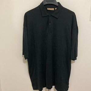 Bobby Chan Men’s Collared Silk Blend Black Short Sleeve Golf Shirt. Size Medium